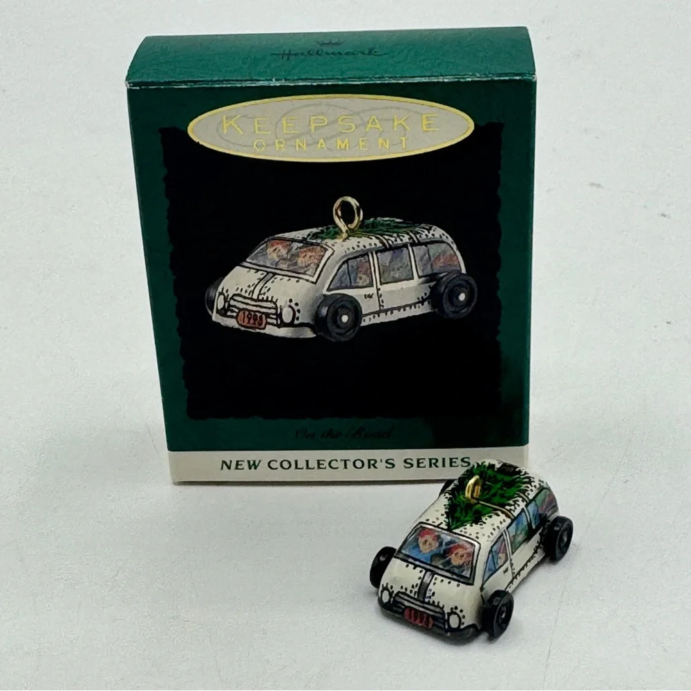Hallmark Keepsake Miniature Ornament- On the Road tin car
